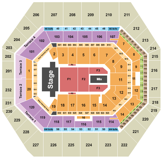 Gainbridge Fieldhouse Trans-Siberian Orchestra Seating Chart